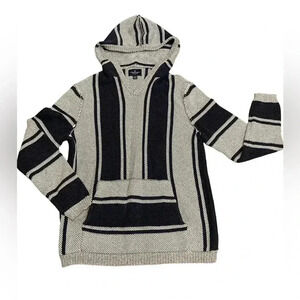 American Eagle Outfitters Gray Black Baja Hoodie Surfer Hippie Men’s size M